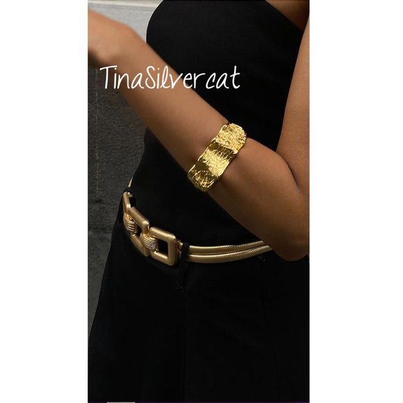 BLOGGER'S FAVE! Zara Gold Metal Belt NWT - Picture 9 of 17